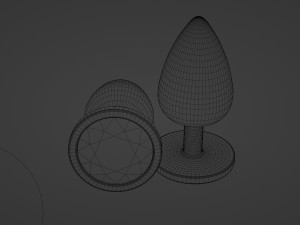 Bum Plug With Crystal 3D Модель