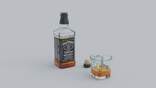 Jack Daniels Old No7 3D-Modell .c4d .max .obj .3ds .fbx .stl .blend 