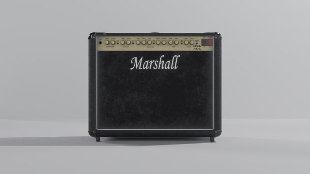 MARSHALL DSL40CR AMP 3D Модель .c4d .max .obj .3ds .fbx .stl .blend 