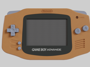 Nintendo Game Boy Advance Orange 2001 3D Model