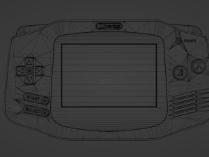 Nintendo GameBoy Advance Colore originale 2001 Usato Modello 3D