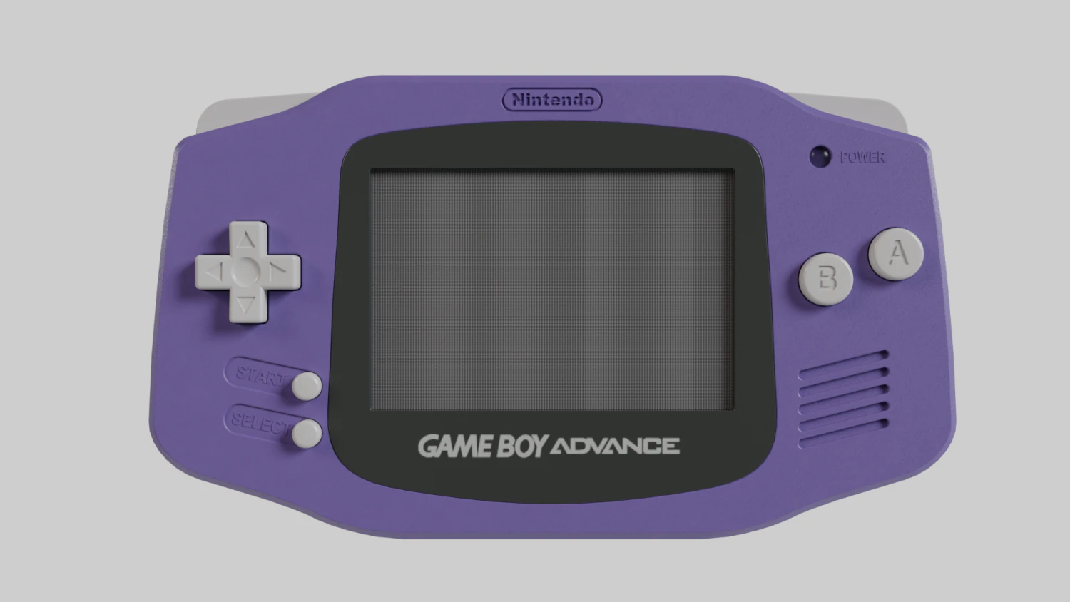 Nintendo Game Boy Advance Indigo 2001 3D Model .c4d .max .obj .3ds .fbx .stl .blend 