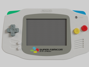 Nintendo Game Boy Advance Super Famicom 2001 3D Model