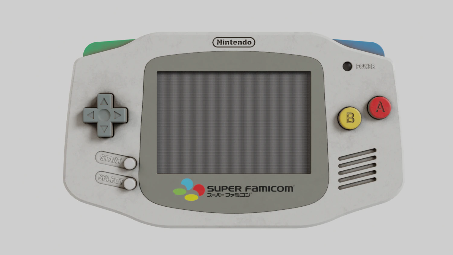 Nintendo Game Boy Advance Super Famicom 2001 Used 3D Model .c4d .max .obj .3ds .fbx .stl .blend