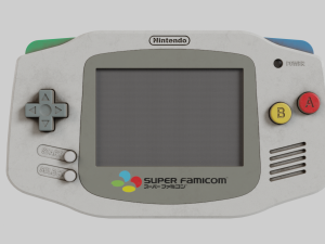 Nintendo Game Boy Advance Super Famicom 2001 Used 3D Model