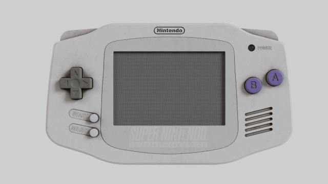 Nintendo Game Boy Advance Super NES 2001 Used Modelo 3D .c4d .max .obj .3ds .fbx .stl .blend 