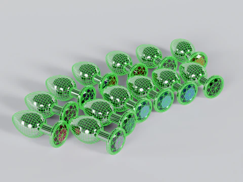 Pack of 13 Jewelled Metal Butt Plugs 3D Model