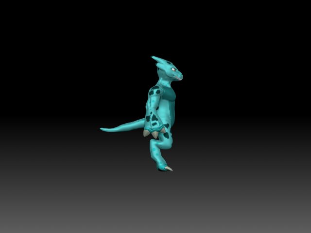 Reptil inspirado en charmander Model 3D .c4d .max .obj .3ds .fbx .stl .blend