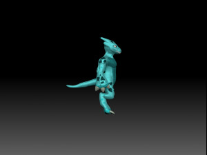 Reptil inspirado en charmander 3D Model