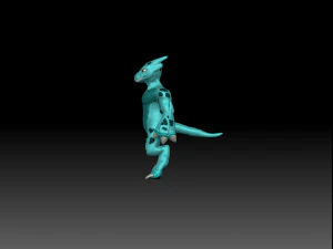 Reptil inspirado en charmander 3D Model