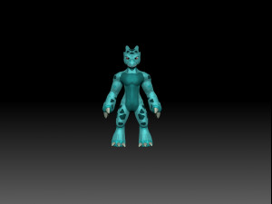 Reptil inspirado en charmander Model 3D
