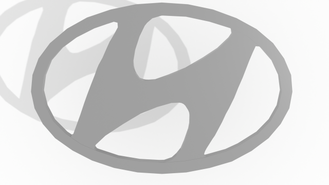 Hyundai emblem Model 3D .c4d .max .obj .3ds .fbx .stl .blend 