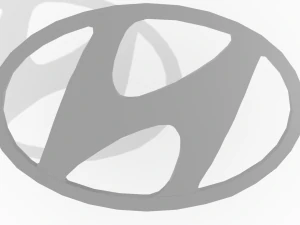 Emblema Hyundai Modelo 3D
