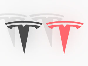 Emblema Tesla Modelo 3D