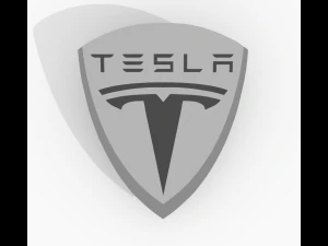 Emblema Tesla Modelo 3D