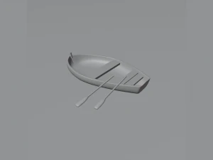 Wooden boat 3D Model