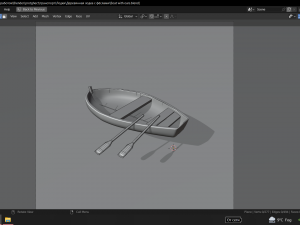 Wooden boat 3D Модель