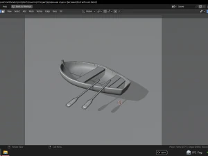 Wooden boat 3D Model