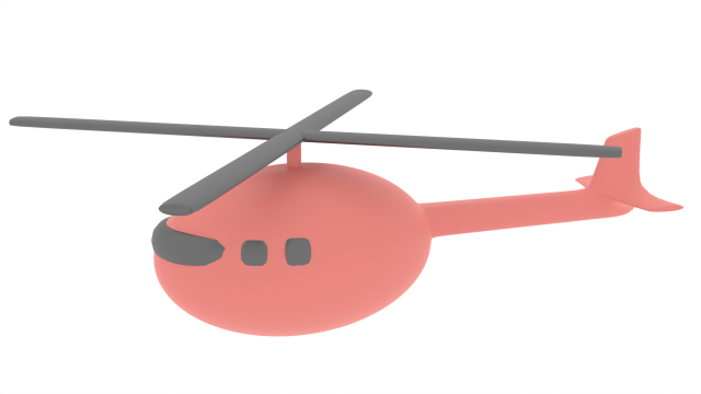 Simple helicopter Model 3D .c4d .max .obj .3ds .fbx .stl .blend 