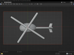 Simple helicopter 3D Model