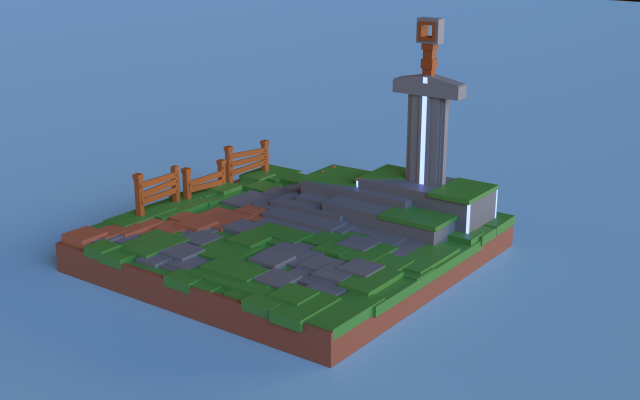 The Excalibur scene 3D Model .c4d .max .obj .3ds .fbx .stl .blend 