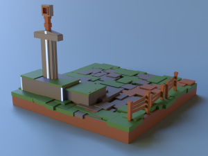 The Excalibur scene 3D Model