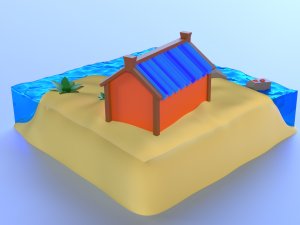 Beach house 3D Модель