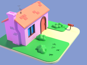 Scaled-down house 3D-Modell