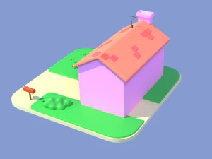 Scaled-down house 3D Model