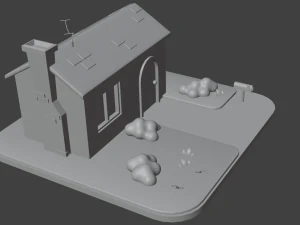 Scaled-down house 3D Model