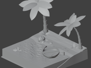 Tropical scene Modèle 3D