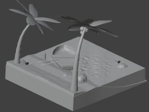 Tropical scene 3D Model