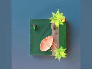 Tropical scene 3D Model