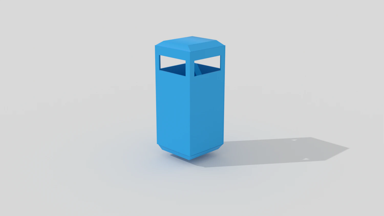 Rubbish bin 3D Model .c4d .max .obj .3ds .fbx .stl .blend 
