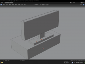 TV with pedestal 3Dモデル