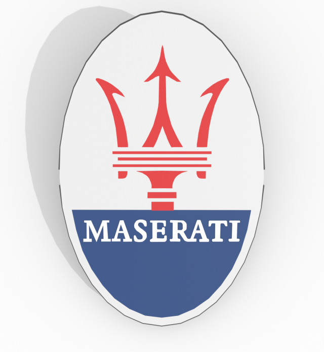Maserati emblem 3D Model .c4d .max .obj .3ds .fbx .stl .blend 