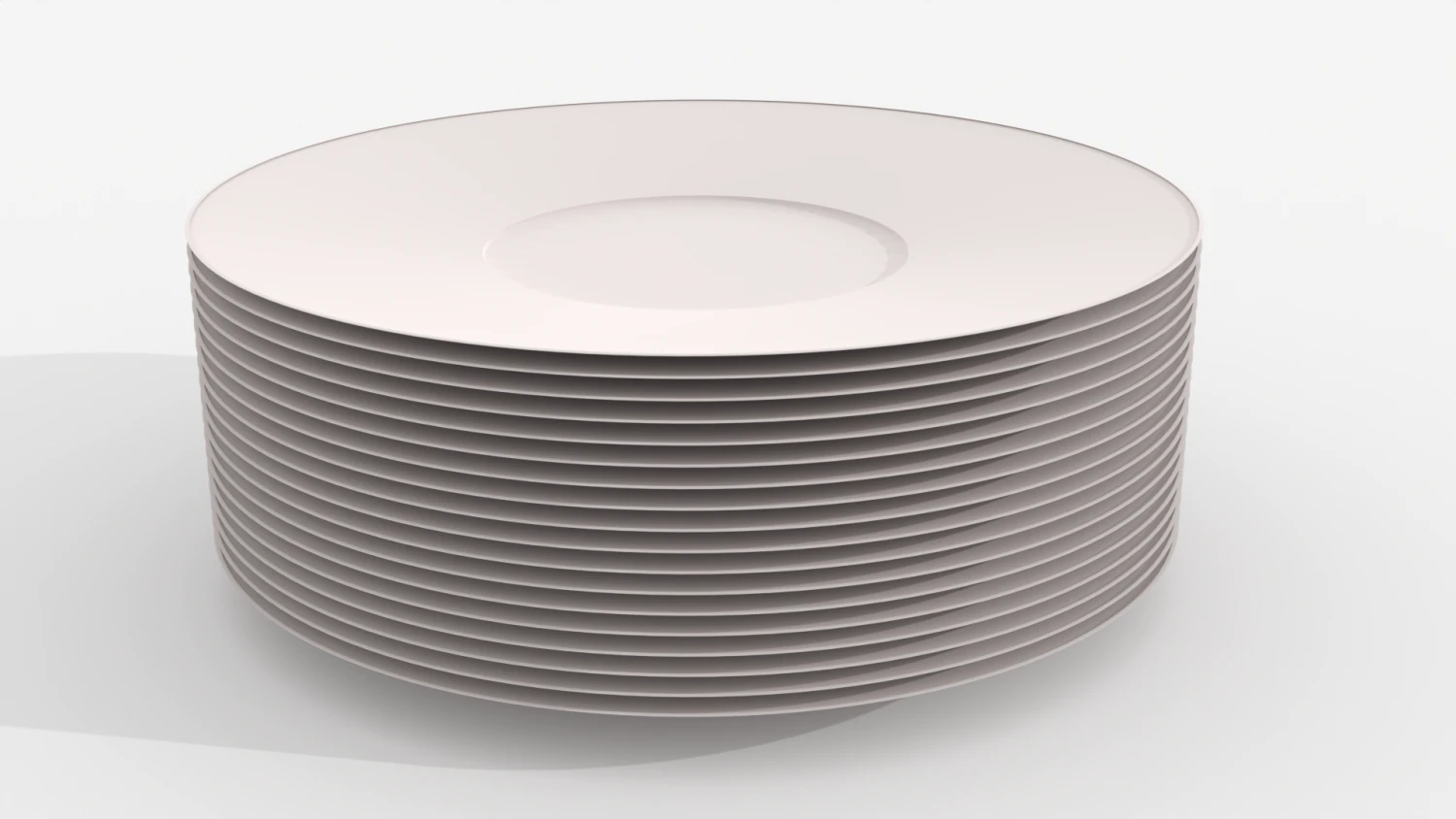 Set of 18 plates 3D Model .c4d .max .obj .3ds .fbx .stl .blend 