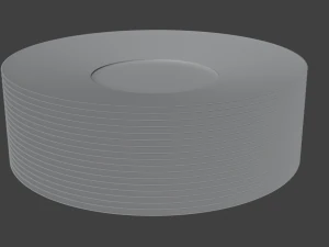 Set of 18 plates 3D Model