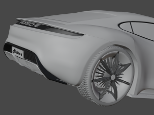 CAR Porsche mission e 3D Model