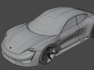 CAR Porsche mission e 3D Model