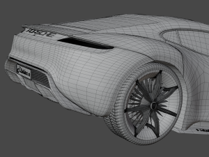 CAR Porsche mission e 3D Model