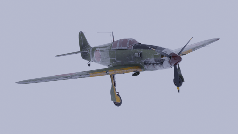 Kawasaki Ki-61 3D 모델 .c4d .max .obj .3ds .fbx .stl .blend