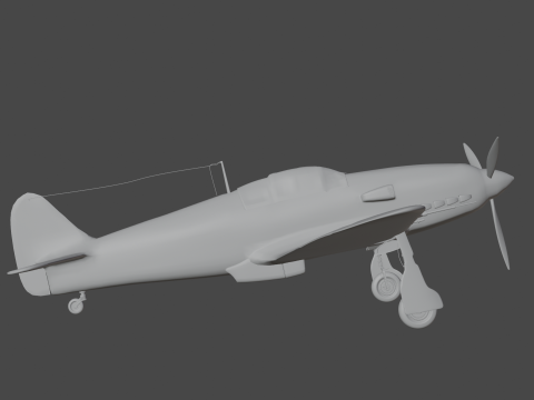 Kawasaki Ki-61 3D 모델