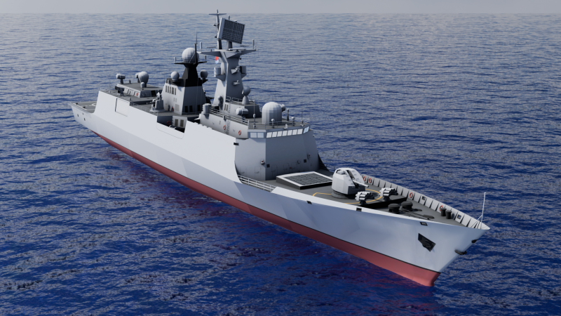 054A frigate Ship 3D Model .c4d .max .obj .3ds .fbx .stl .blend 
