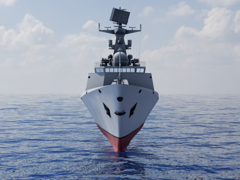 054A frigate Ship 3D Model