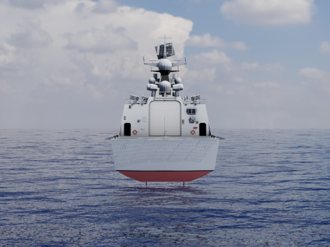 054A frigate Ship 3D Model