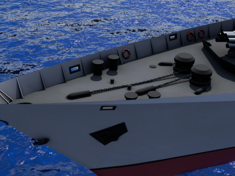 054A frigate Ship 3D Model