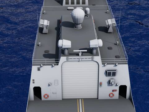 054A frigate Ship 3D Model