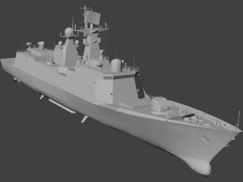 054A frigate Ship 3D Model