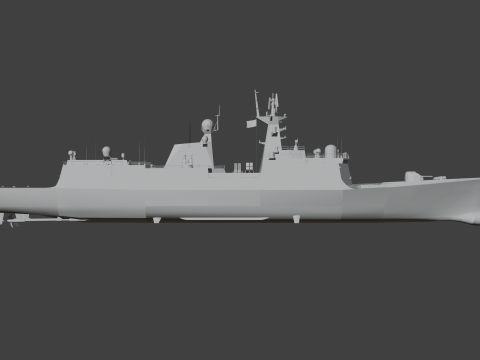 054A frigate Ship 3D Model